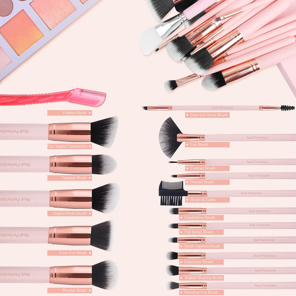 Perfect Pink Makeup Brush Set